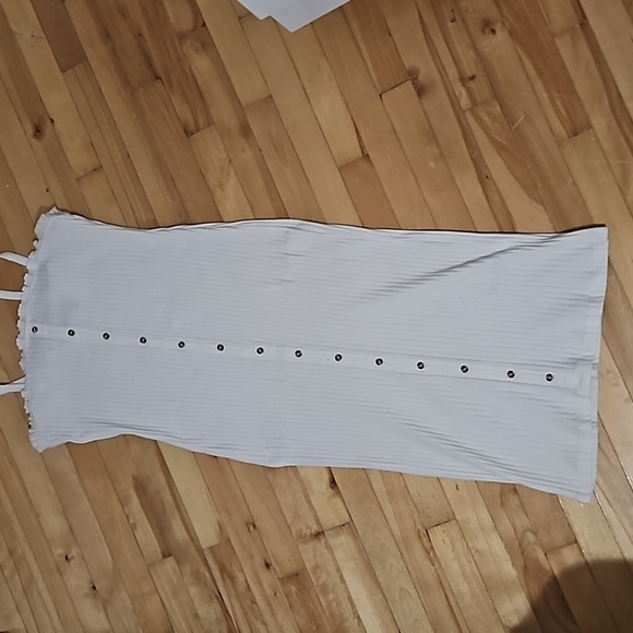 ASOS midi button through ribbed dress - Picture 4 of 4